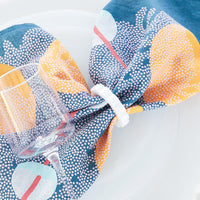 White Scallop Napkin Ring Set of 4