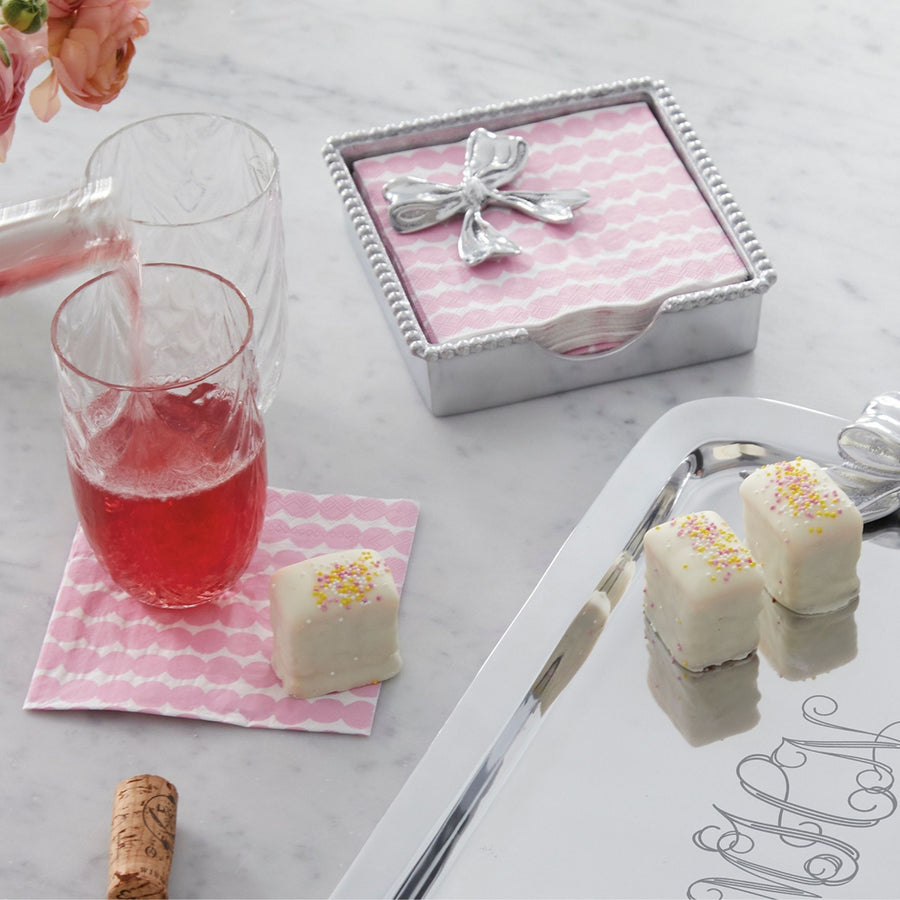 Bow (5204) Beaded Napkin Box Set