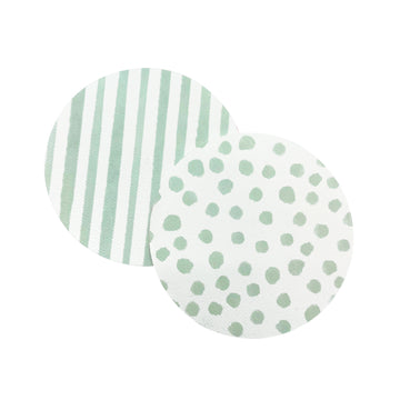 Teal Dotty and Stripe Coaster Refill Pack of 40