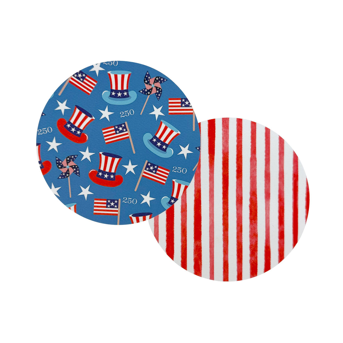 Uncle Sam Hat 250 Celebration Coaster Refill, 40 Count