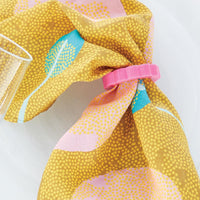 Pink Scallop Napkin Ring Set of 4