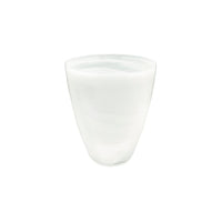 Alabaster White Small Round Vase