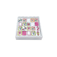 Mahjong White Scalloped Cocktail Napkin Box Set