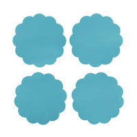 Teal Scallop Acrylic Coaster Set of 4 (3mm)