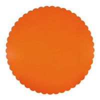Orange Scalloped Acrylic 15" Placemat Set of 2