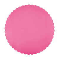 Pink Scalloped Acrylic 15" Placemat Set of 2