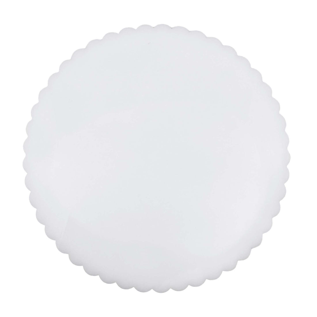 White Scalloped Acrylic 15" Placemat Set of 2