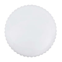 White Scalloped Acrylic 15" Placemat Set of 2