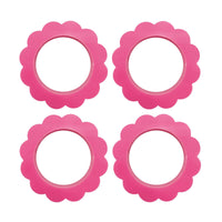 Pink Scallop Napkin Ring Set of 4