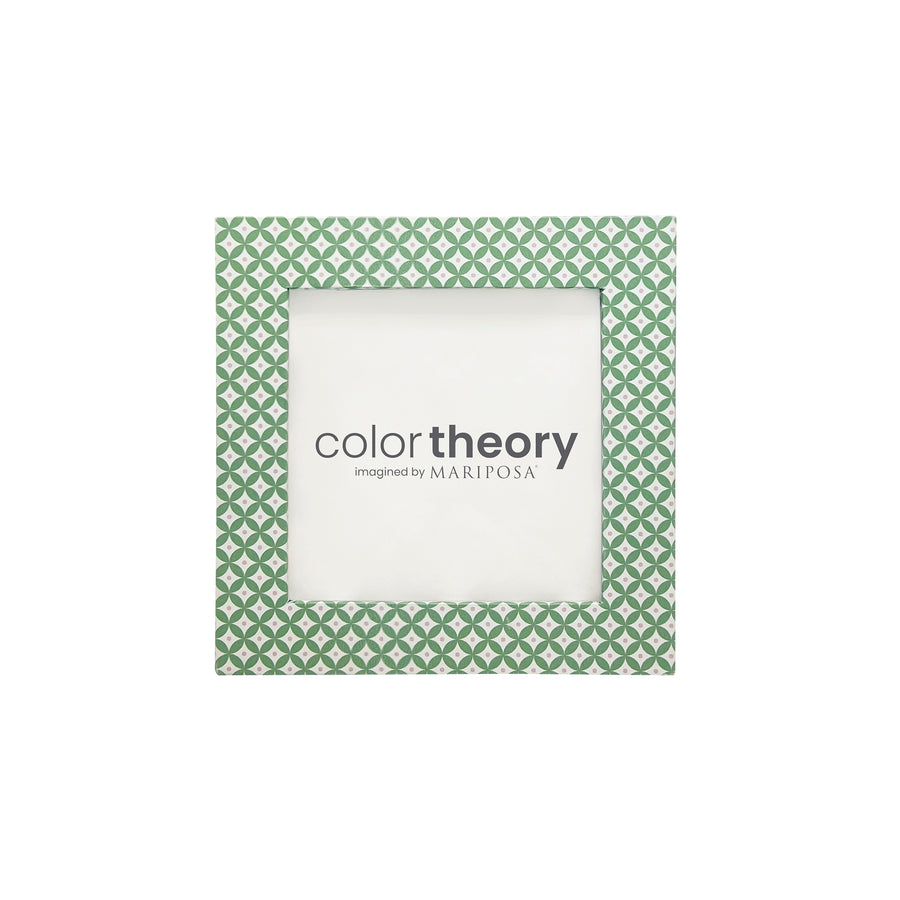 Double Sided Geometric Green and Rosa Pink 4x4 Frame