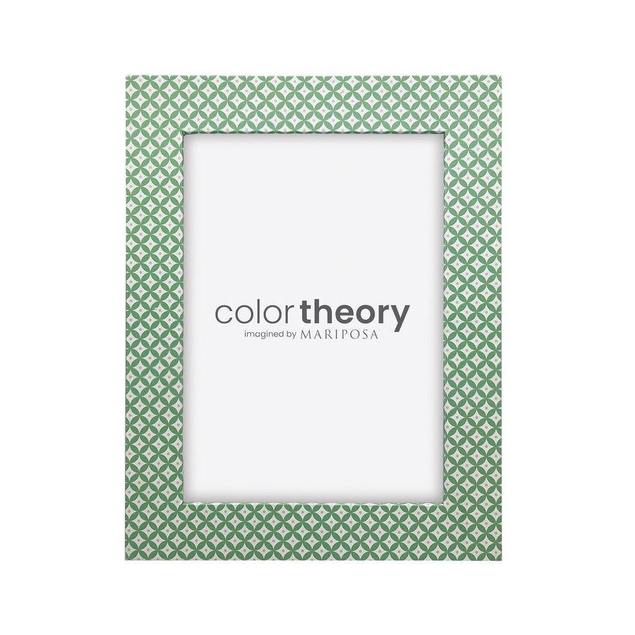 Double Sided Geometric Green and Rosa Pink  5x7 Frame