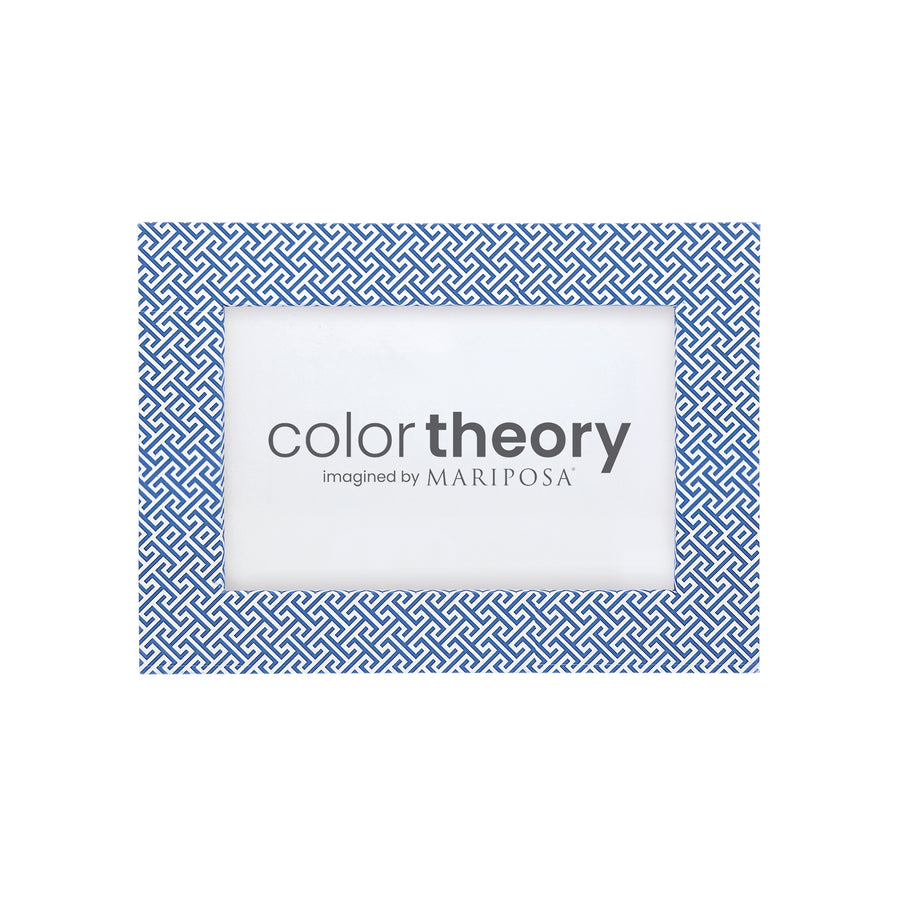 Double Sided Fretwork and Denim Blue 4x6 Frame