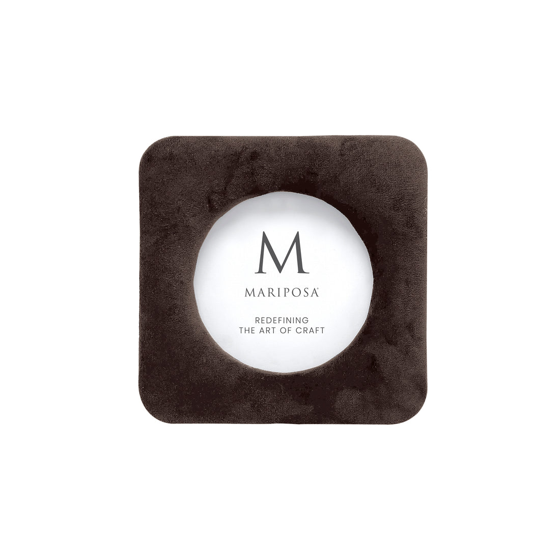 Lola Chocolate Velvet Round 4x4 Frame