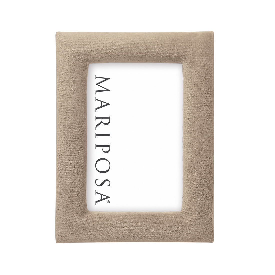 Lola Beige Velvet 4x6 Frame