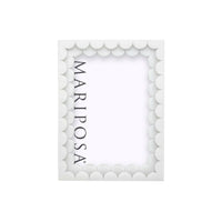 White Acrylic Double Scallop 5x7 Frame