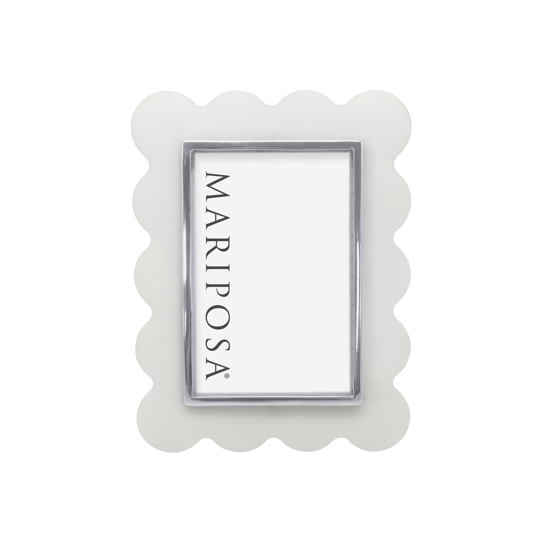 Mod White Acrylic Scallop 4x6 Frame