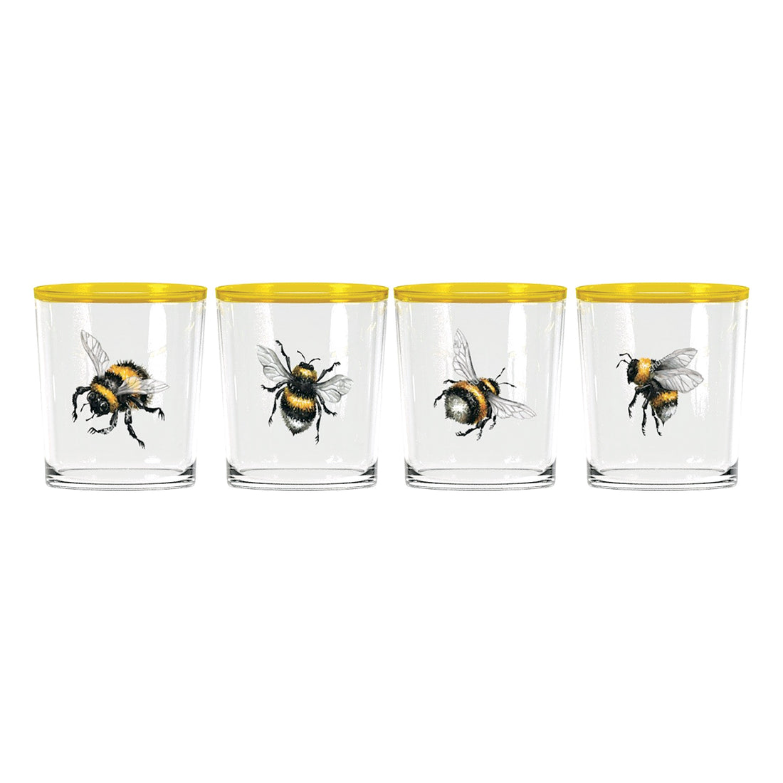 The Bees' Knees Suite of 4 Double Old Fashion Glasses