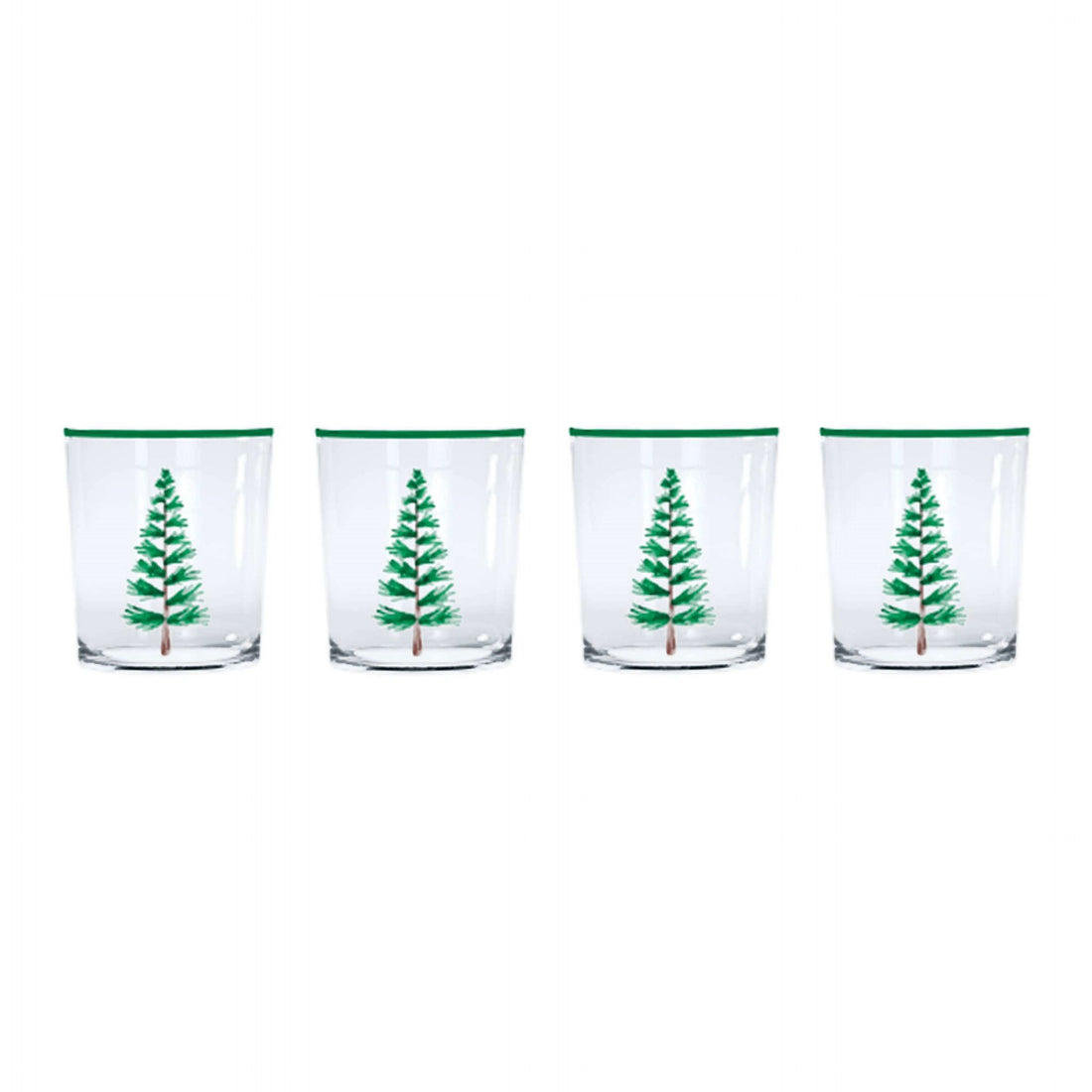 Woodland Trees Suite of 4 Double Old Fashion Glasses