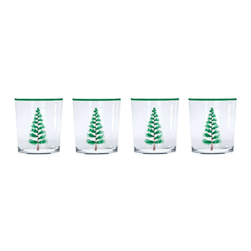 Woodland Trees Suite of 4 Double Old Fashion Glasses