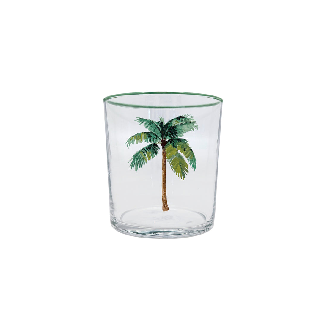 Palm Tree Suite of 4 Double Old Fashion Glasses