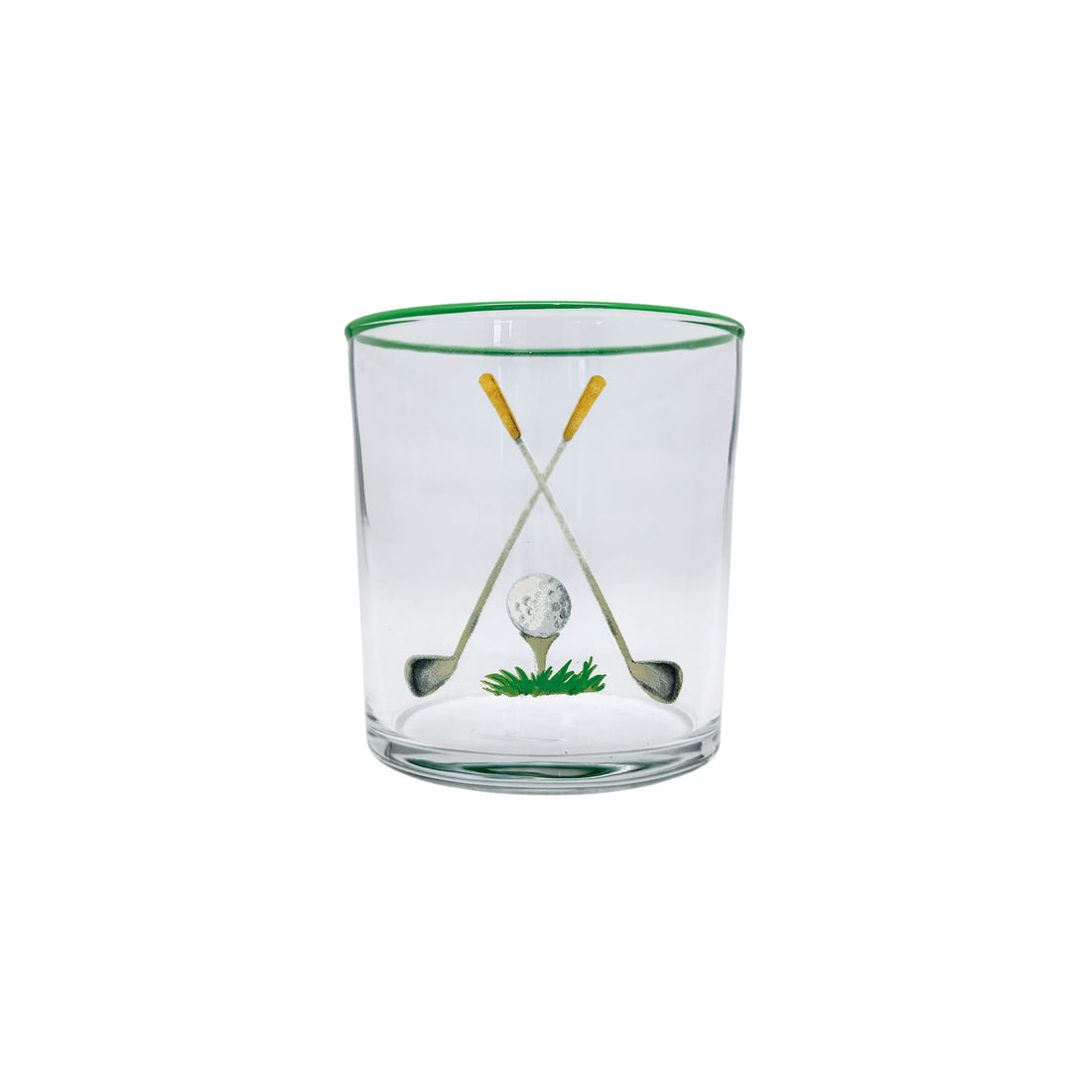 Golf Clubs Suite of 4 Double Old Fashion Glasses