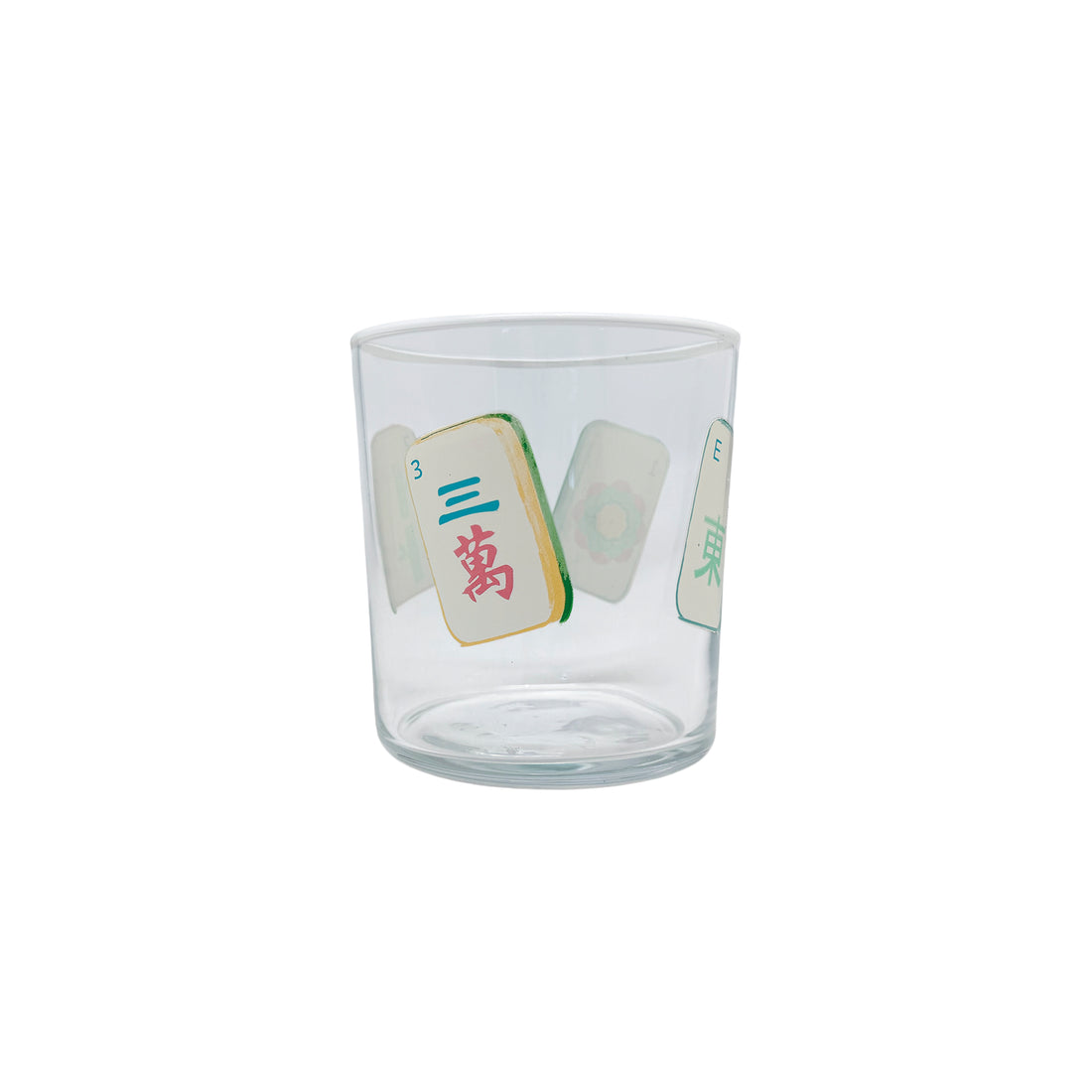 Mahjong Tiles Suite of 4 Double Old Fashion Glasses