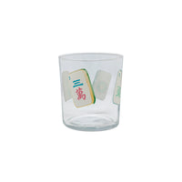 Mahjong Tiles Suite of 4 Double Old Fashion Glasses
