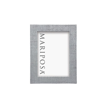 Pale Gray Faux Grasscloth 5x7 Frame