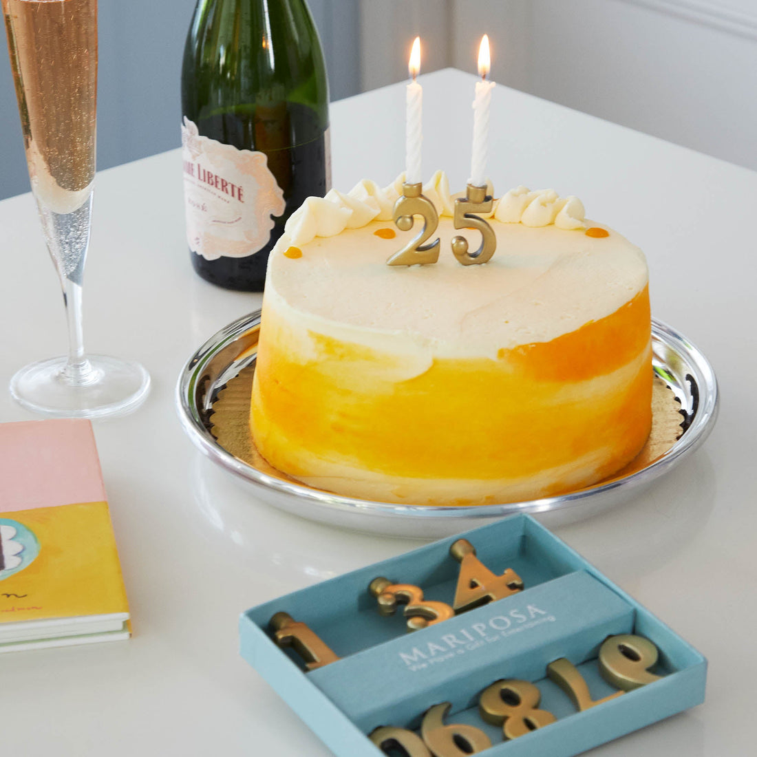 Gold Number Candle Holder - Number 2