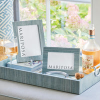 Capri Faux Grasscloth Signature Coaster Set