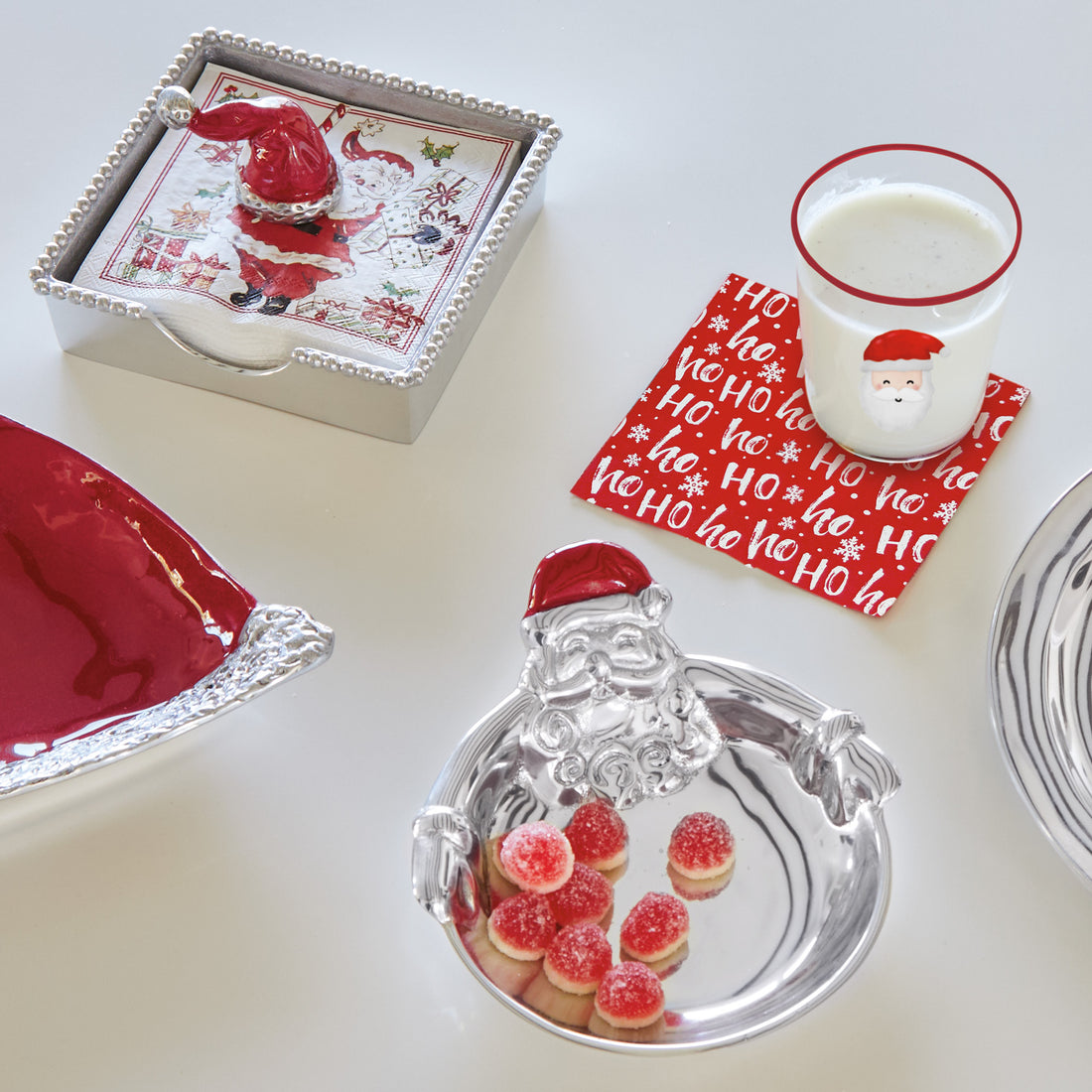 Santa Suite of 4 Double Old Fashion Glasses