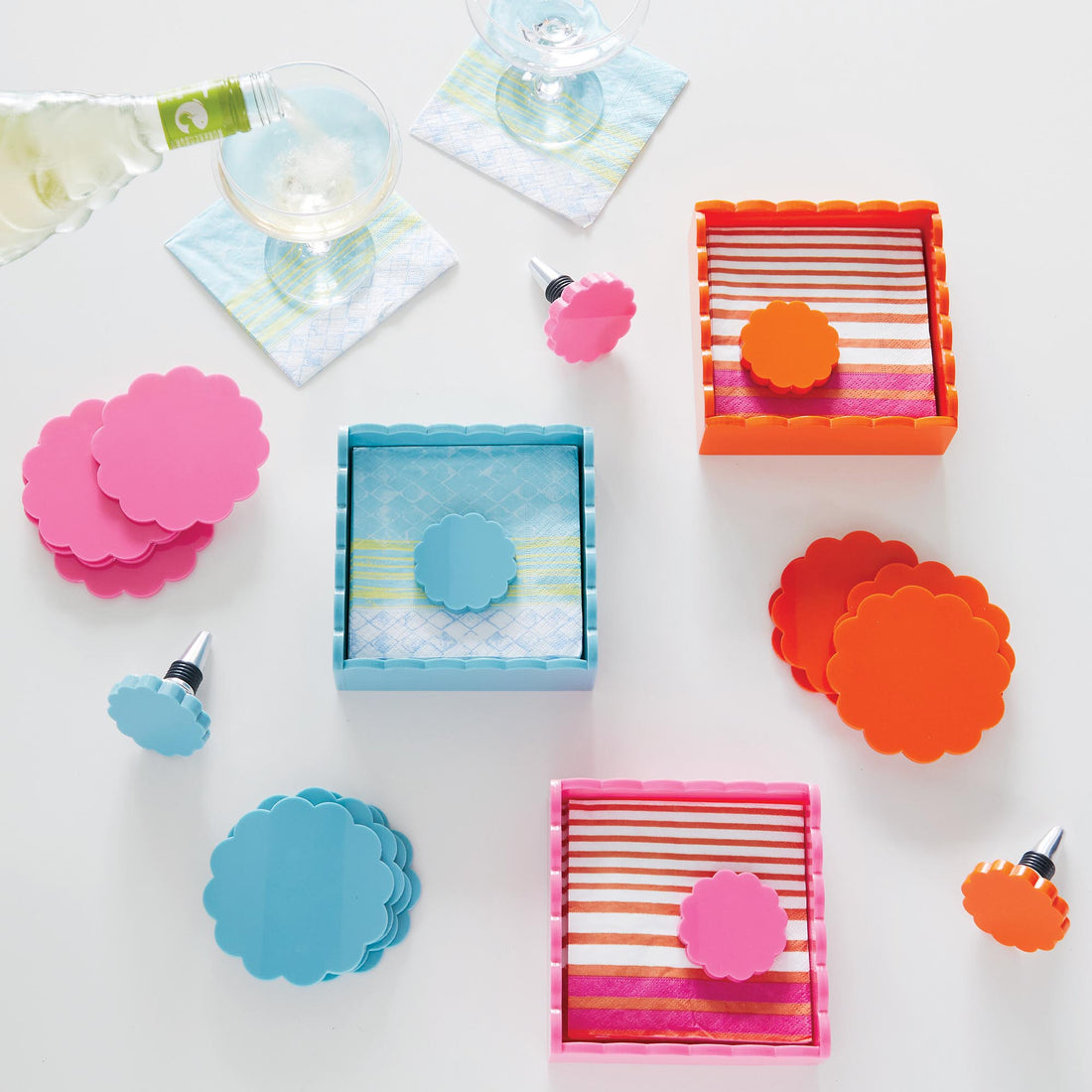 Orange Scallop  Napkin Weight