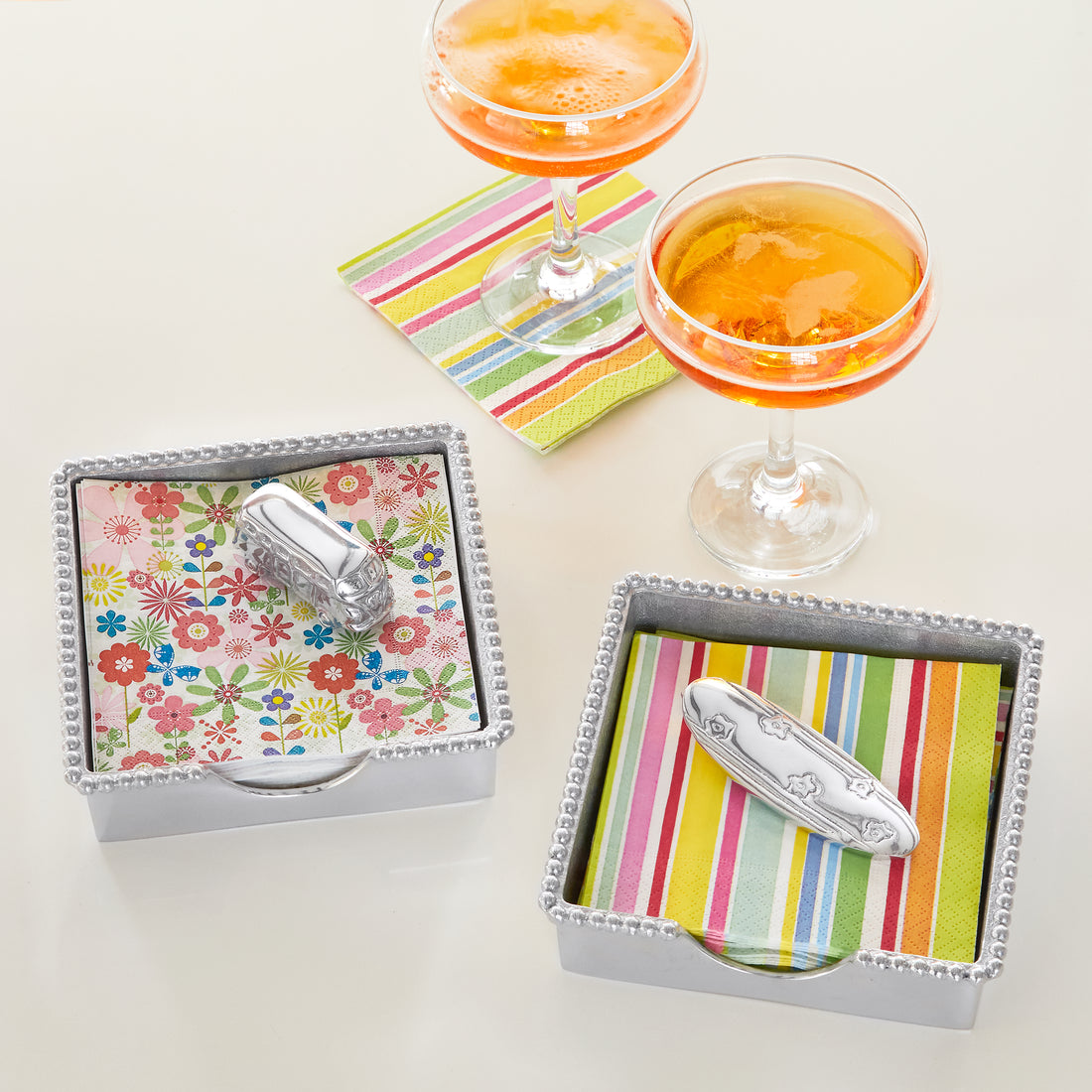 Surfboard Beaded Napkin Box Set