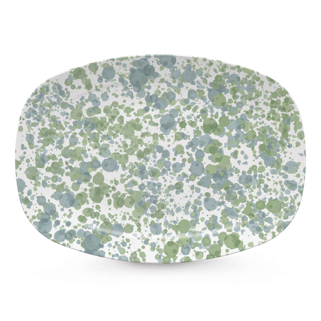 Teal and Green Splatter Platter