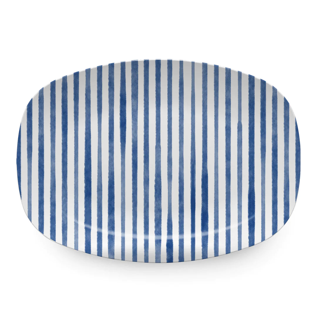 Blue Simple Stripes Platter