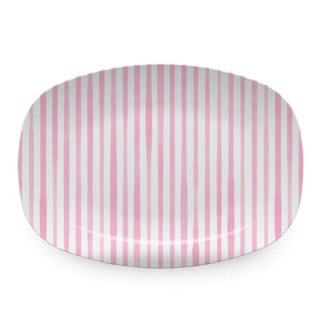 Pink Simple Stripes Platter