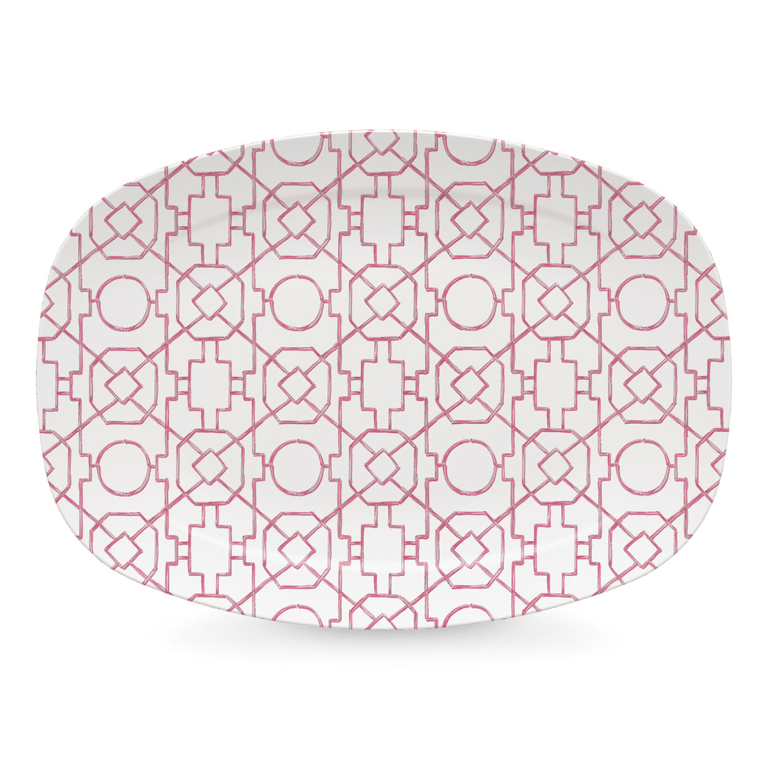 Pink Trellis Platter