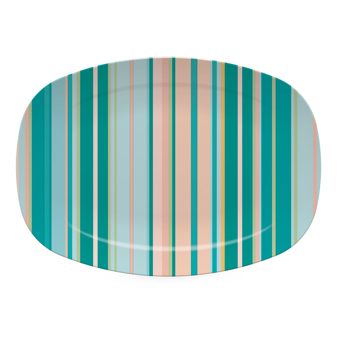 Cabana Teal Stripes Platter