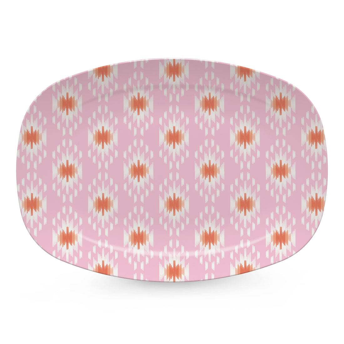 Pink and Orange Ikat Platter