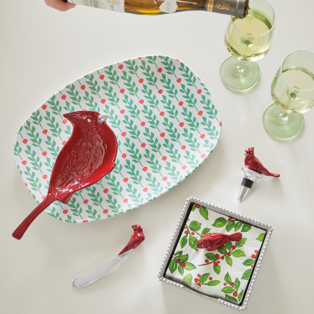 Red Cardinal Bottle Stopper