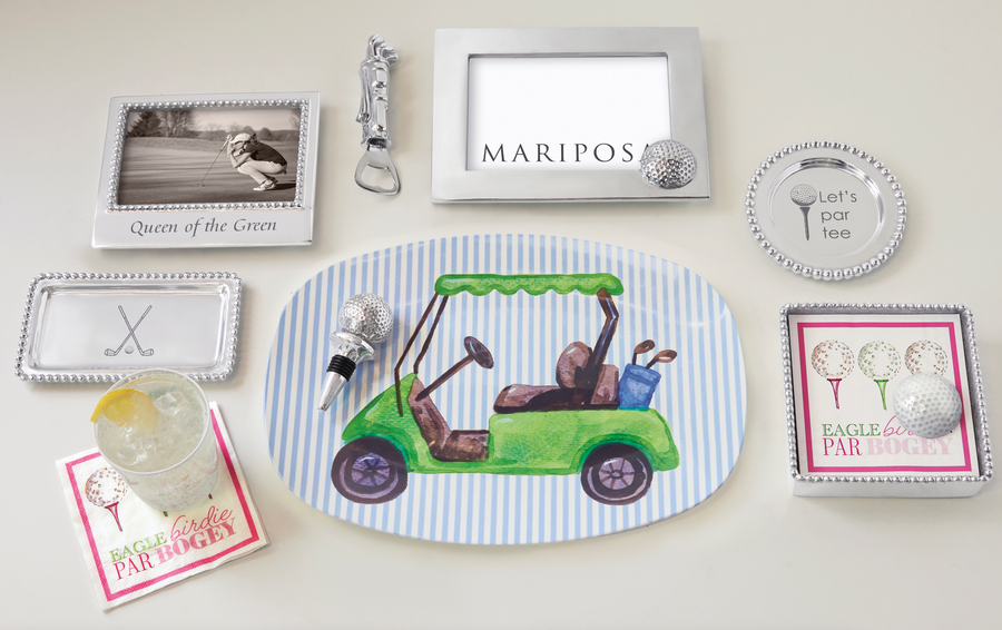 Golf Clubs Beaded Statement Tray
