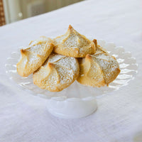 Alabaster White Scalloped Small Cake Stand