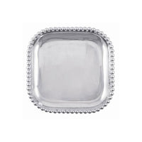Pearled Square Platter-Platters | Mariposa