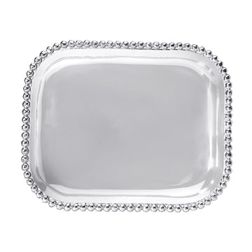 Pearled Rectangular Platter-Platters | Mariposa