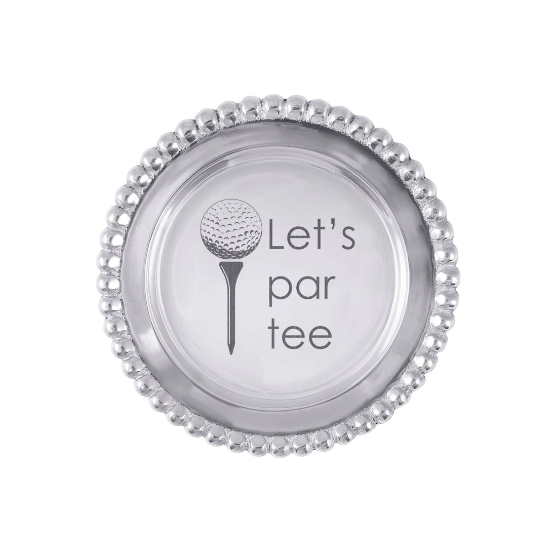 Let's Par Tee Beaded Wine Coaster