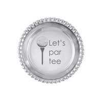 Let's Par Tee Beaded Wine Coaster