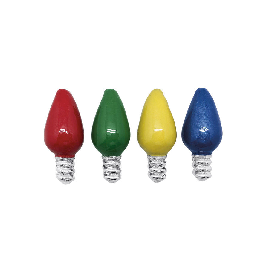 Enamel Christmas Bulb Napkin Weight Set of 4