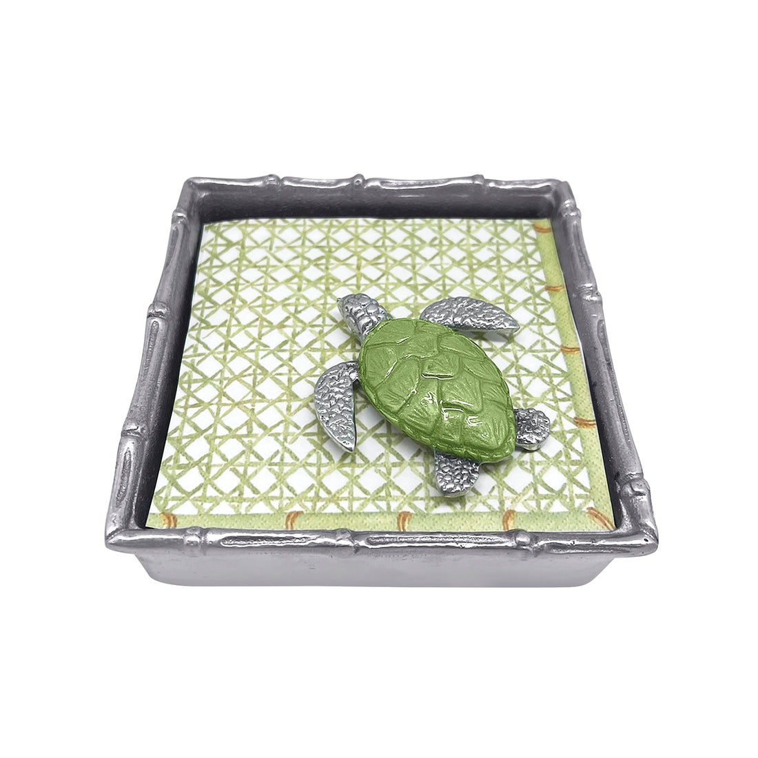 Green Sea Turtle Bamboo Napkin Box