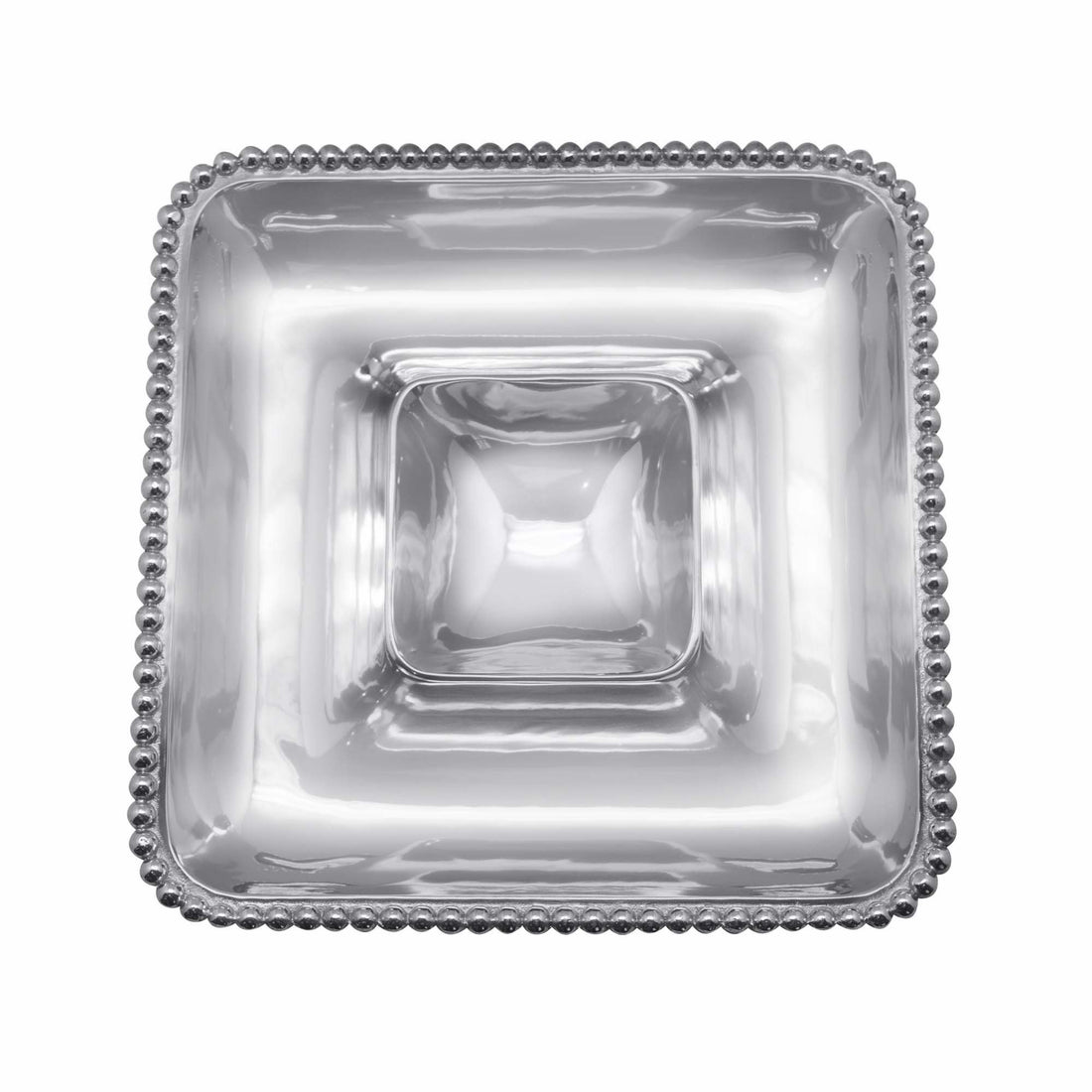 Pearled Square Chip & Dip | Mariposa Serving Trays and More