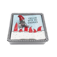 Gnome With Red Hat Beaded Napkin Box